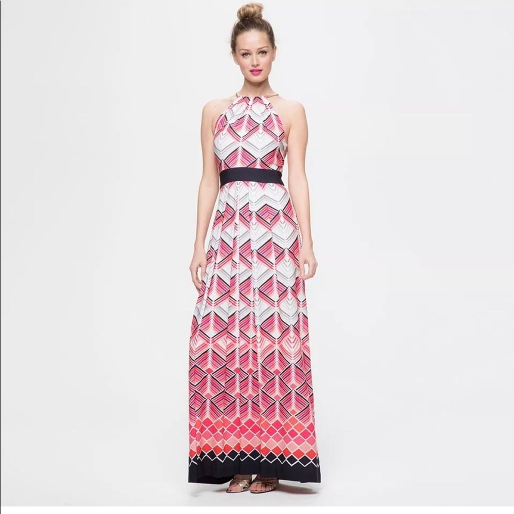 Eliza J.  Bold print Maxi dress SZ 6. EUC